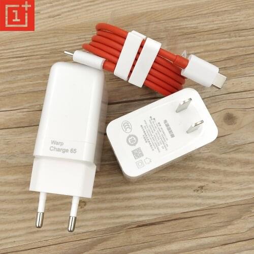 65W EU/US Warp Charger OnePlus 9 Pro 9R 8T 65W 1M USB-C To USB-C Dash/Warp Charging Cable For One Plus 8 7T 7 Pro Nord N10 N100