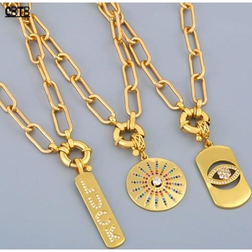 Ladies Crystal Heart Necklace Pendant Gold Chain Evil Eye Necklace Zirconia DIY Charm Handmade Jewelry Holiday Anniversary Gift