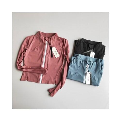 Women Sports Running Long-sleeved Gym Fast-drying Blouse Womens Breathing Yoga Coat Jacket Sports Top Cloth