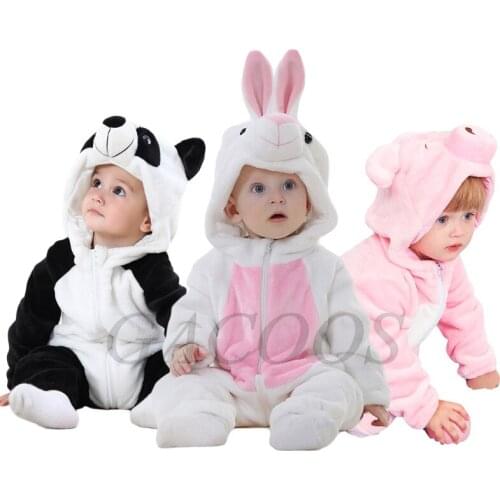 Winter New Born Baby Clothes Romper Baby Jumpsuit Animal Hooded Stich Unicorn Cotumes Girls Boys Overalls Infant Clothing Pajama