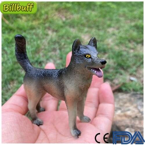 1Pcs Mini Simulation Wild Animal Solid ABS Action Shiba Inu Model Figures Collection Deco Educational toy for Children Ornaments