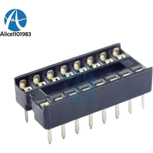 10PCS 16-Pins 16 Pins 16P DIP IC Sockets Adaptor Solder Type Socket 100% Original DIY High Quality