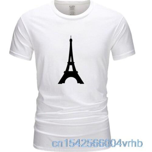 2021 Eiffel Tower Paris Funny T Shirt Cool 100% Cotton Simple Design T-Shirts Men Harajuku Tops Tees Summer Casual Gift Clothes