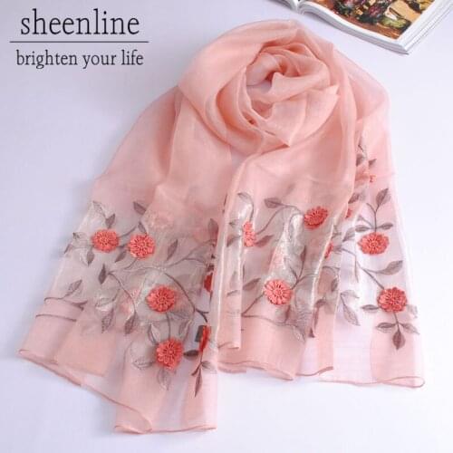 3D Lace Flower Top Quality Wool Silk Embroidery Shawl Ethnic Pashmina Long Scarf Light Scarf Wrap Spring Autumn Use