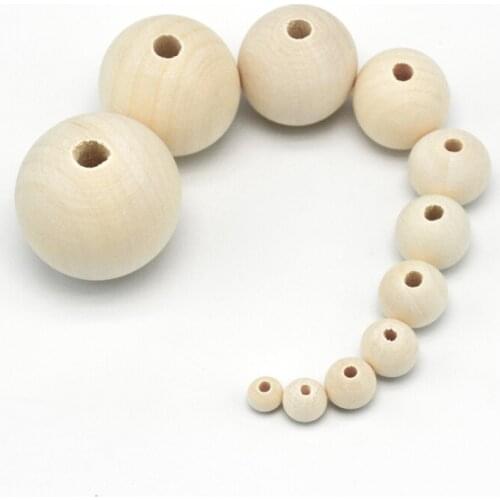 4/6/8/10/12/14/16/18/25/30/40mm Wood Beads 1-1000pcs Natural Wood Round Ball Spacer Beads For Fashion Charms Jewelry Making DIY