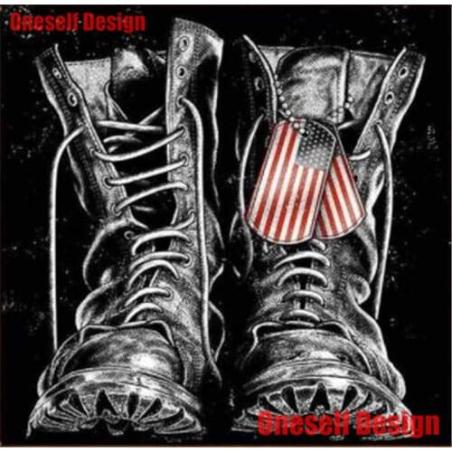 5d diamond painting full square American military boots 5d diamond mosaic sale American military boots christmas decor gift