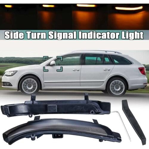 Car LED Dynamic Rearview Mirror Turn Signal Light for Skoda Octavia Superb 3T4 Hatchback