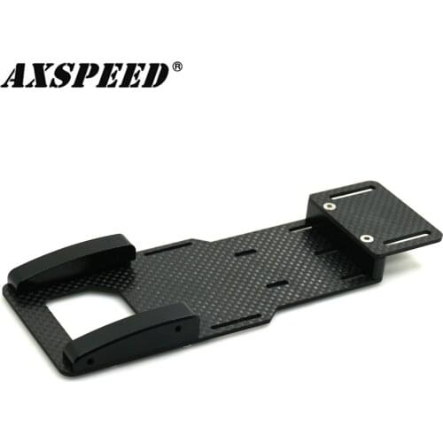 AXSPEED RC Car Carbon Fiber Battery Mounting Plate for 1/10 Axial SCX10 II AX90046 AX90047 RC Crawler Upgrade Accessories