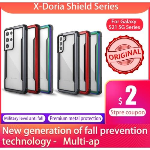 X-Doria Defense Shield Phone Case For Samsung Galaxy S21 Ultra Plus Military Grade Drop Tested Case For S21 Aluminum Cover