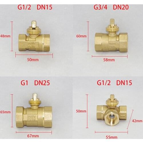 DN15 20 25 Full copper electric two-way three-way ball valve body electric ball valve