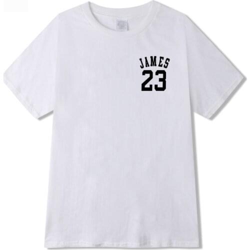 Summer Hot Sale New Tee james 23 Print Men Swag T-Shirt Top Quality Cotton Men/Women Hip Hop Short Sleeve T shirt Men