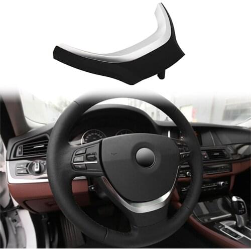 Chrome Steering Wheel Lower Trim Strip Auto Steering Wheel Protector Cover Replacement for BMW 5 7 Series F10 F01 F02