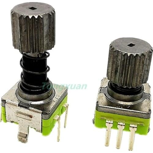 2pc RE1105GB1 Encoder with Spring Push Button Self-locking for old Audi A6 Car Audio Car Volume Switch