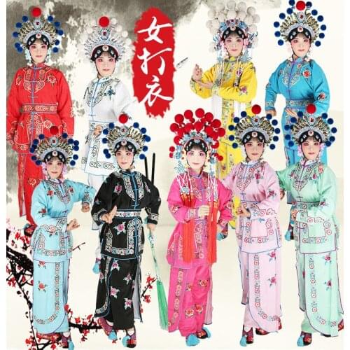 Peking Henan Huang Mei SiChuan Yue Operas Dao Ma Dan dress stage performance Outfit Women Soldiers Stage Opera Fighter costume