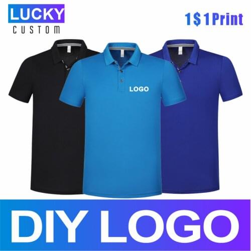 Mens Shirt Cotton Man Polo Custom Print Printing Embroidery Company Logo Short Sleeve Solid Color Polos 4xl