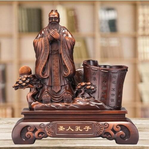 Sage Confucius pen holder office study desk ornaments teachers and classmates gift sinology souvenirs