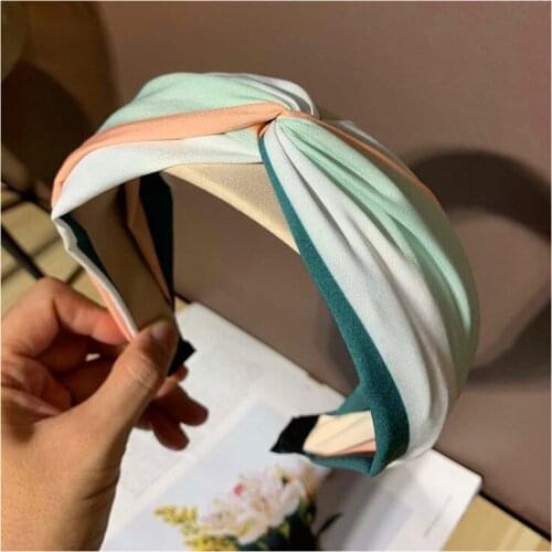 Fruit Color Hair Band Female Wild Net Infrared Out Wash Face Non-slip Pressure Hair Wide-brimmed Headband Cross Hair Band