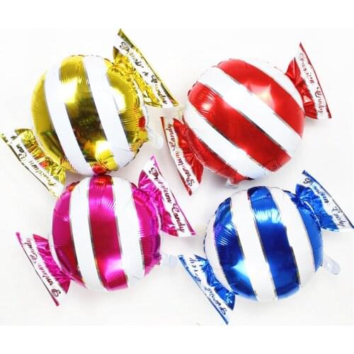 Party balloon cartoon color striped candy shape balloon children birthday party wedding decoration balloon wholesale