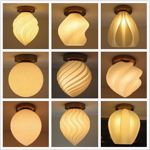 Modern Innovative 3D Printing Corridor Lamp Environmental Protection New Composite Material Corridor Hotel White Ceiling Lamp