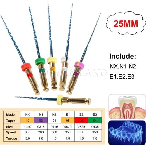 Dental Files Niti Rotary Assorted Files Endo Root Canal CICADA-Machine File-25mm CE FDA
