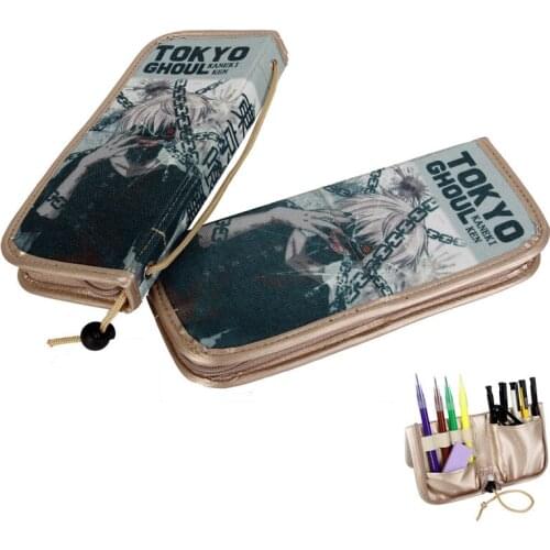 Tokyo Ghoul Cartoon kaneki ken Anime Stationery Pouch Pencil Case Nylon Zipper Pencil Bag Student Pencil Box Holder Bags