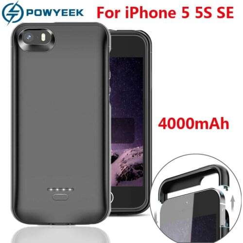 Battery Charger Case for iPhone SE 4000mAh Portable Power Bank Charger Case for iPhone 5 5S SE Battery Charger Case for iPhone 5