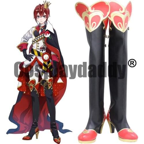 Twisted Wonderland Villains Academy Adventure Game RoseKingdom Heartslabyul Riddle Rosehearts Cosplay Shoes Knee-high Boots X002