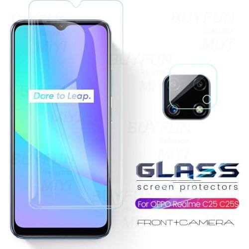 Protective glass realme c25 c25s realmei realmi realmy realm relme c 25 s 25s camera lens armored safaty screen protectors film