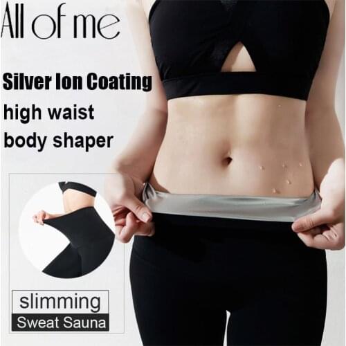 Womens Sweat Sauna Suits Body Shapers Silver ion Coating Thermo Pants Woman High Waist Trainer Slimming Shorts Fitness Leggings