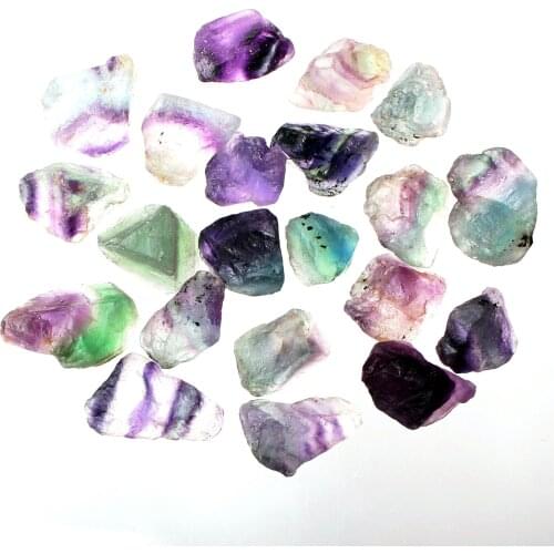 1 Lot 30g/60g/100g Natural Colorful Fluorite Crystal Minerals Specimens Rockstone Rough Gemstone Rainbow Color Healing Decor