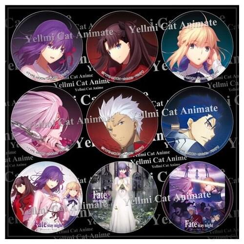 1pc 58mm Anime Fate Saber Pretty badges Brooch Spilla