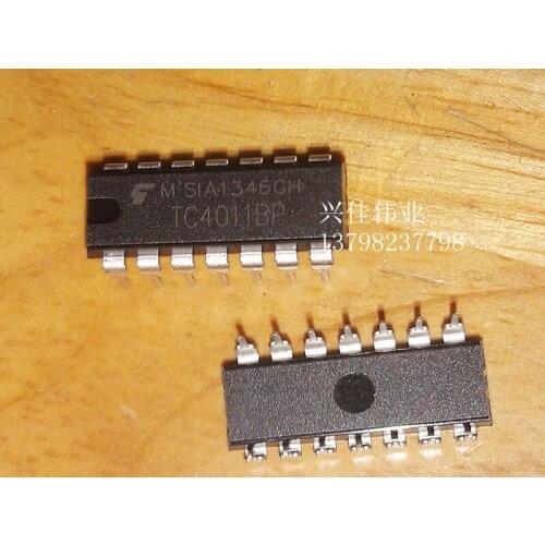 10PCS New TC4011BP TC4011 line DIP-14 Quad 2- input NAND gate