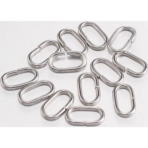 100pcs/lot Oval Iron Close Jump Rings Split Rings Connectors For Diy Jewelry Finding Making Accessories Wholesale 11x6x1.5mm