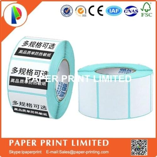 12 Rolls Guaranteed 800 labels/roll 50*30mm thermal adhesive label paper,barcode printing paper thermal label paper
