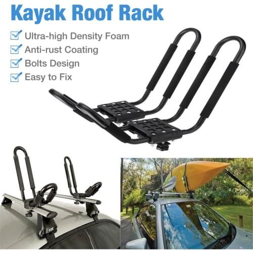 2PCS Kayak Roof Rack Universal Rooftop Rack Carrier For Kayak Canoe Paddle Boat Surf Ski Universal Roof Rack