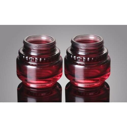 50g/ml red empty cosmetic cream jar bottle Acrylic cream bottle cap/Sub bottle/cosmetics Bottle glass 100pcs/lot