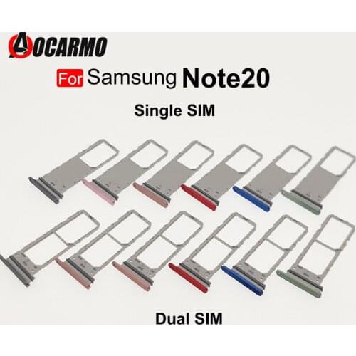 Aocarmo For Samsung Galaxy Note 20 NOTE20 SIM Tray Micro SD Memory Card Slot Holder Replacement Parts