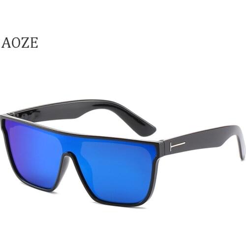 AOZE 2019Classic Tom Square Sunglasses Eyeglasses brand womens plastic Vintage Designer glasses one-piece lens sunglasses UV400