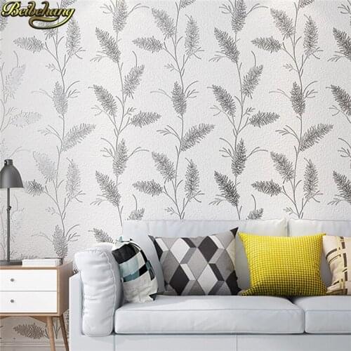 Beibehang Modern Luxury 3d lavender wallpaper roll mural papel de parede 3D flocking decoration home wall papers home decor