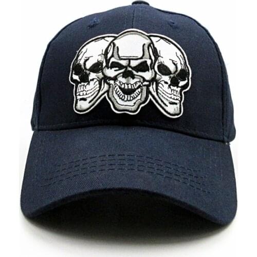 LDSLYJR Skull embroidery cotton Baseball Cap hip-hop cap Adjustable Snapback Hats for child and adults