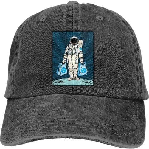 Astronaut Bags Are Full The Baseball Cap Peaked capt Sport Unisex Outdoor Custom VeChain Coin VET Cryptocurrency Hats
