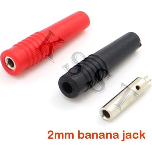 BP432 2mm inline Female banana socket solder connection self-assembly extension lead connector