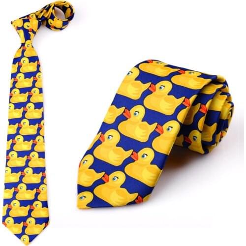 Movie How I Met Your Mother HIMYM Barney Yellow Duck Tie Costumes Accessories Funny Cartoon Tie