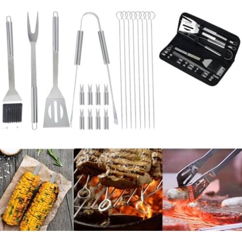 Home BBQ Grill Tool Set Stainless Steel Barbecue Grill Accessories Utensils Kit In Portable Case