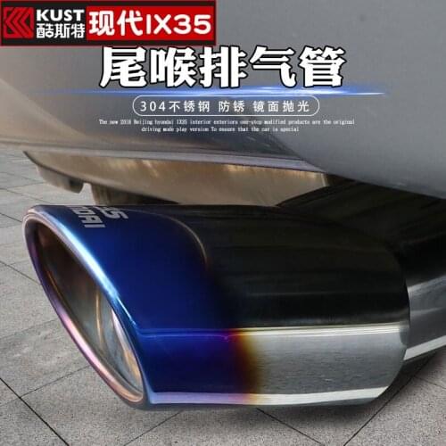 For Hyundai IX35 2018 2019 High-quality stainless steel Car muffler tail throat modification Car-styling