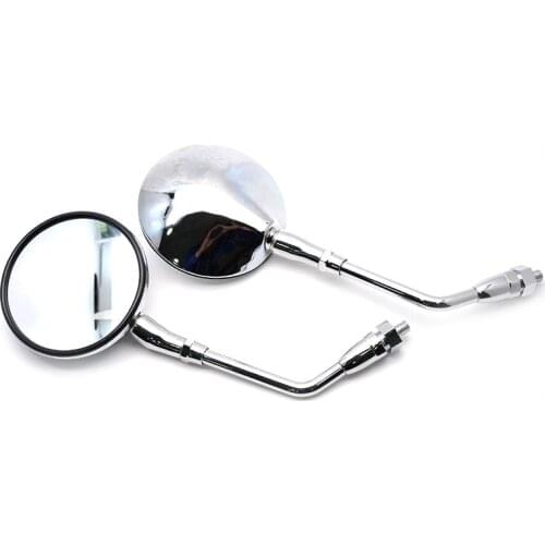 Chrome Side Mirrors For Honda VF750C V45 CB250 CB400 CB400SS CB600 CB500 CB750