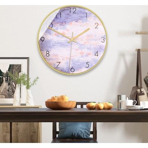 Art wall clock living room home fashion creative mute light luxury clock modern minimalist decoration table hanging on the wall