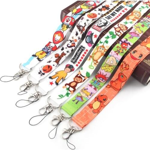 JY263 Halloween Print Lanyards for Key Neck Strap lanyard card ID Holder Gym Key Chain Key Badge Holder DIY Hang Rope Key Rings