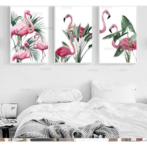 Painting Flamingos Nordic Living Room Decoration Canvas Hotel House Decoration Hanging Painting Posters and Prints Animal Print