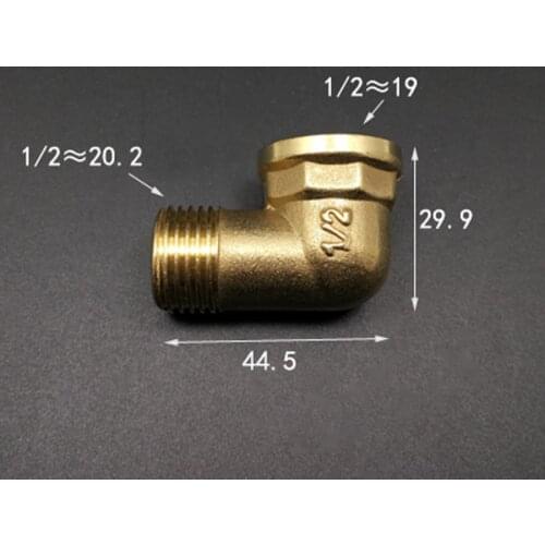 Brass 90 Degree Elbow DN15 1/2" BSP Female To Male 60g Pipe Fitting Adapter Coupling Connector